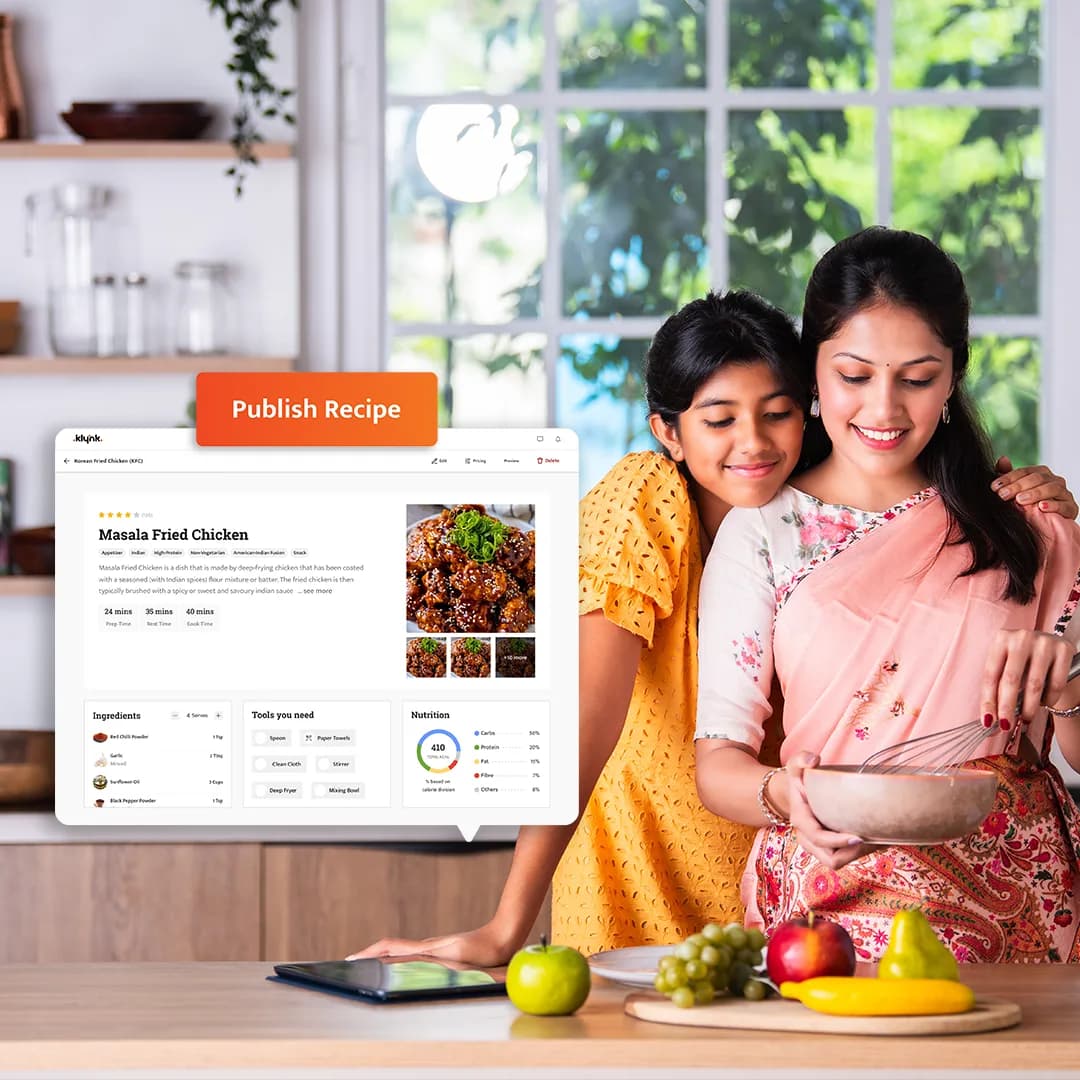 Family cooking together